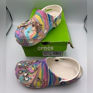 Crocs Marble Multi Custom Rhinestone Clogs W11